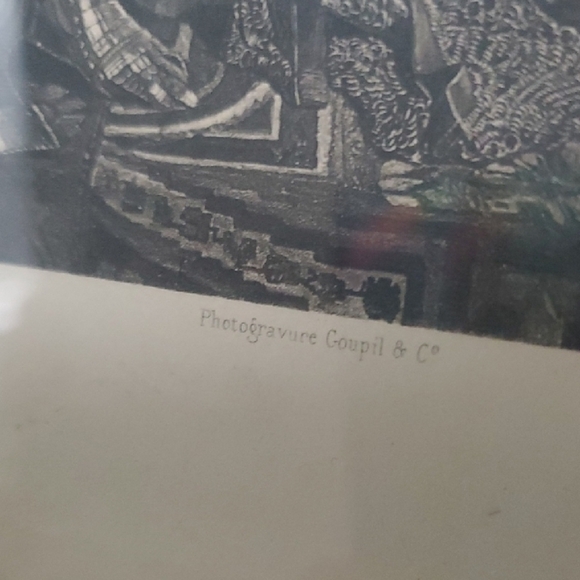 Vintage Black Framed Art Print Featuring St Joan Of Arc - Picture 2 of 7